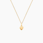 Pendentif Eudocie Coeur Mat Et Brillant Or Jaune - Pendentifs Famille | Histoire d&rsquo;Or