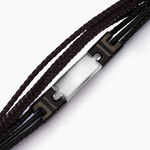 Bracelet Jourdan Thasos Cuir Noir Et Marron - Bracelets Homme | Histoire d&rsquo;Or