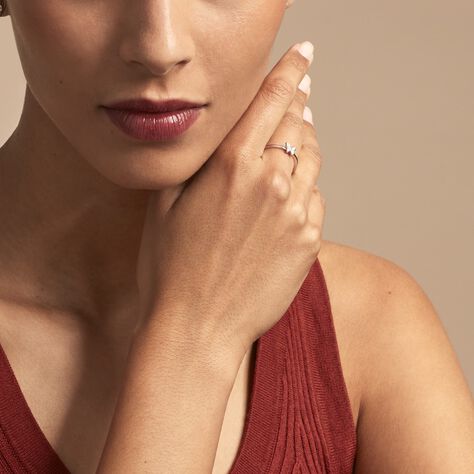 Bague Cadfan Argent Blanc Oxyde De Zirconium - Bagues avec pierre Femme | Histoire d’Or