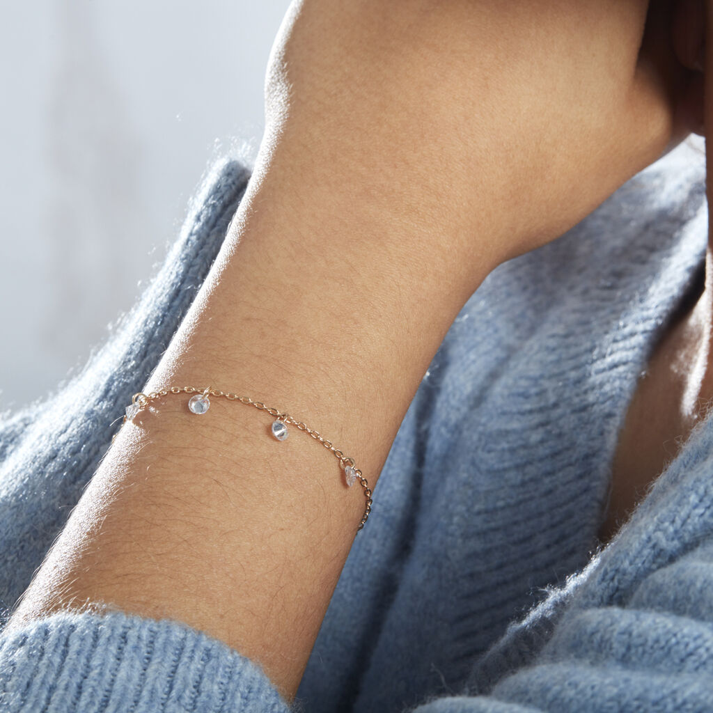 Bracelet Myosothis Plaqué Or Oxydes De Zirconium - Bracelets Femme | Histoire d’Or
