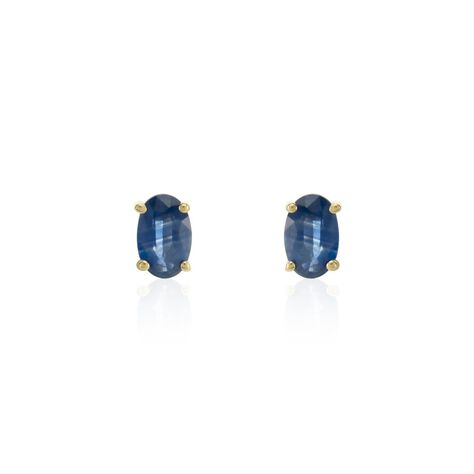 Boucles D'oreilles Puces Or Jaune Bellona Saphir - Clous d'oreilles Femme | Histoire d’Or