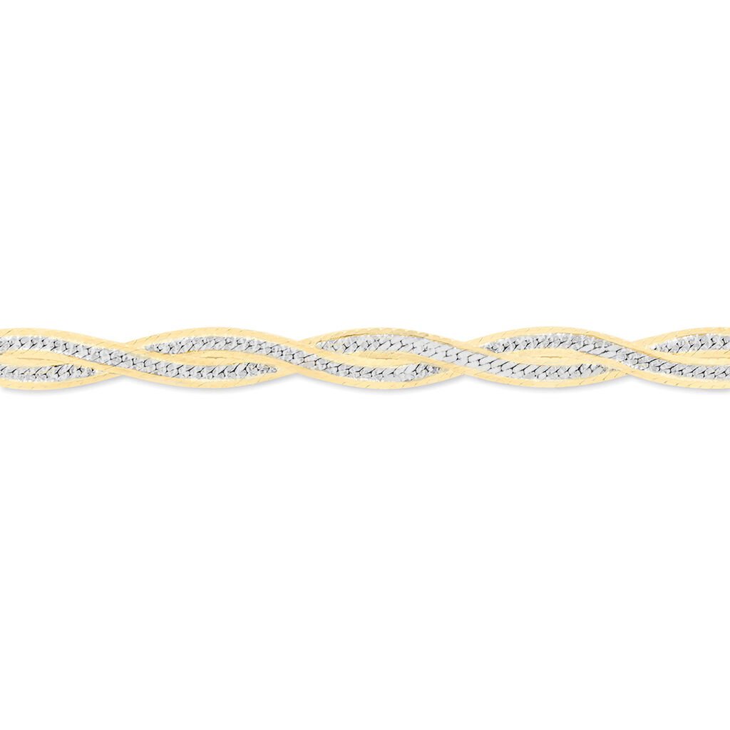 Bracelet Anaiz Argent Bicolore - Bracelets chaîne Femme | Histoire d’Or