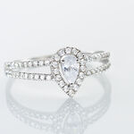 Bague Hildana Or Blanc Oxyde De Zirconium - Bagues solitaires Femme | Histoire d&rsquo;Or