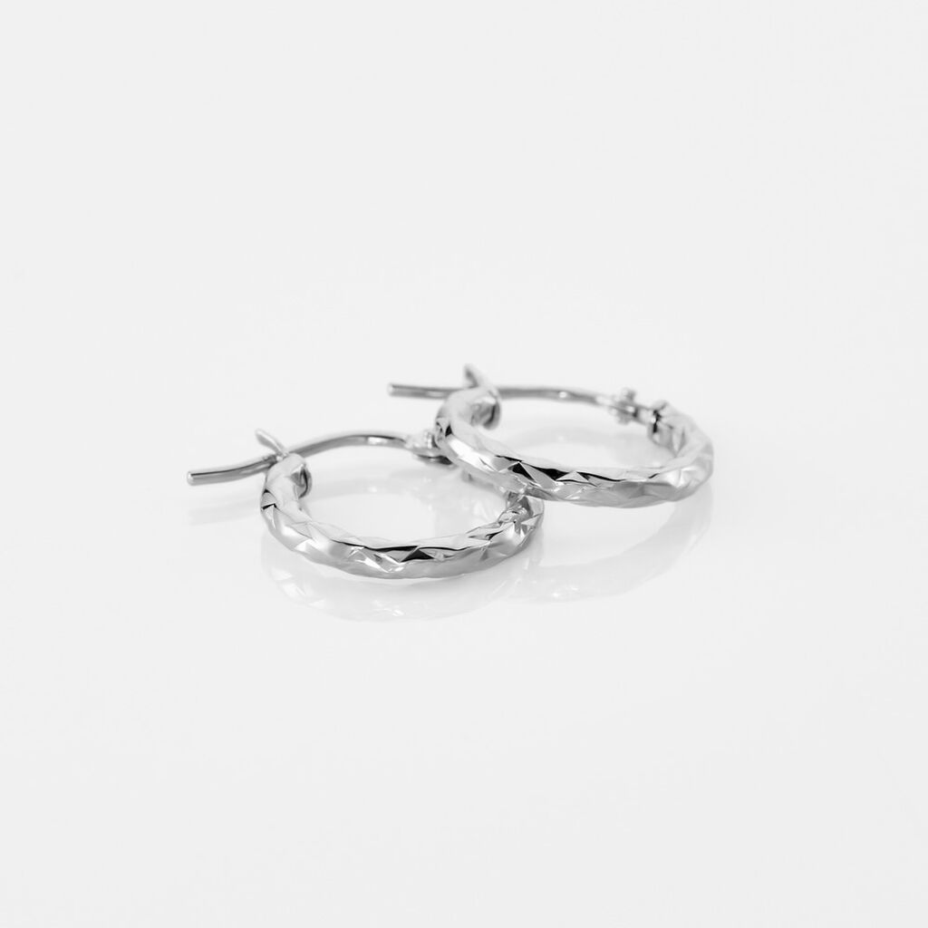 Cr&eacute;oles Cayla Or Blanc - Boucles d'oreilles cr&eacute;oles Femme | Histoire d&rsquo;Or