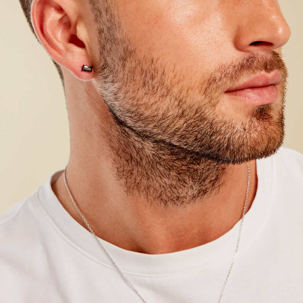 Piercing Oruro Acier Noir Oxyde De Zirconium - Bijoux Homme | Histoire d’Or