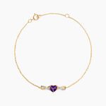 Bracelet Clothilde Or Jaune Am&eacute;thyste Oxyde De Zirconium - Bracelets Femme | Histoire d&rsquo;Or