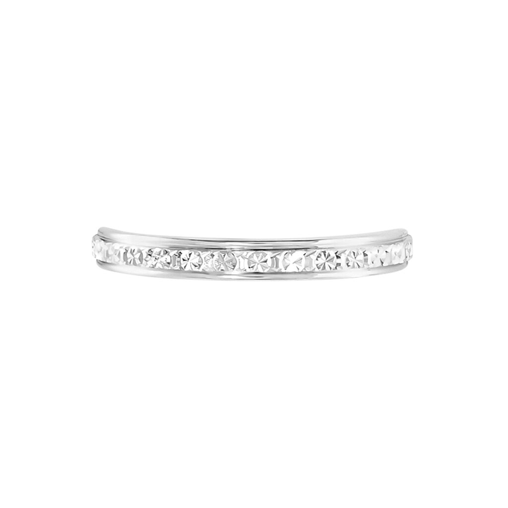Alliance Marine Ruban Plat Or Blanc - Alliances Femme | Histoire d’Or