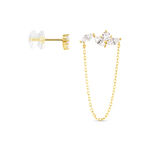 Bijoux D'oreilles Krystine Or Jaune Oxyde De Zirconium - Ear cuffs Femme | Histoire d&rsquo;Or