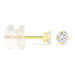 Boucles D'oreilles Puces Eddie Or Jaune Oxyde De Zirconium