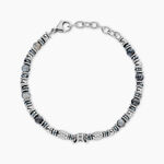 Bracelet Cliff Acier Gris Labradorite H&eacute;matite Oxyde De Zirconium - Bracelets Homme | Histoire d&rsquo;Or