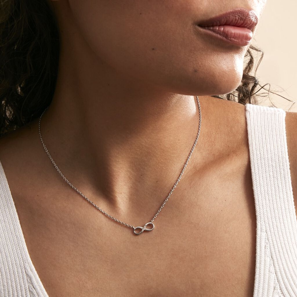 Collier Nohemi Argent Blanc Oxyde De Zirconium - Colliers fantaisie Femme | Histoire d’Or