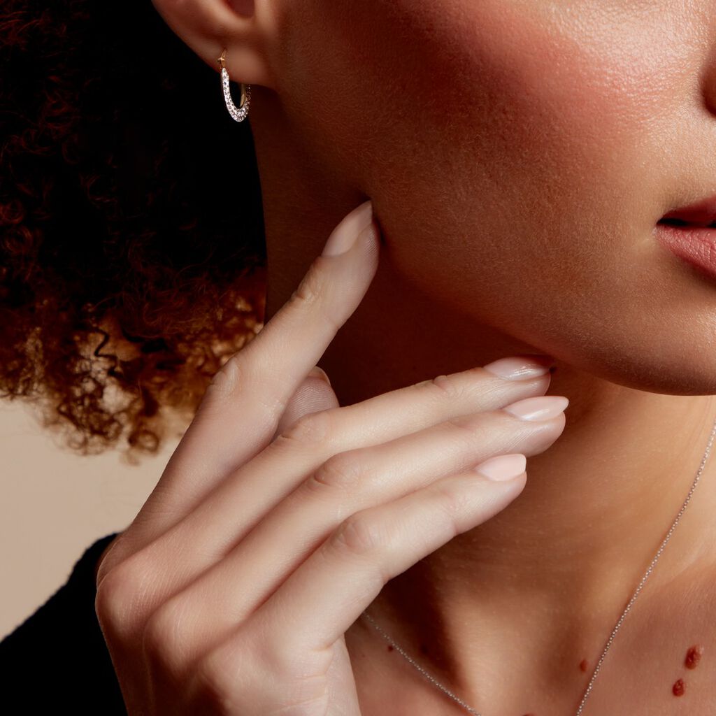 Créoles Howayda Or Jaune Cristal - Boucles d'oreilles créoles Femme | Histoire d’Or