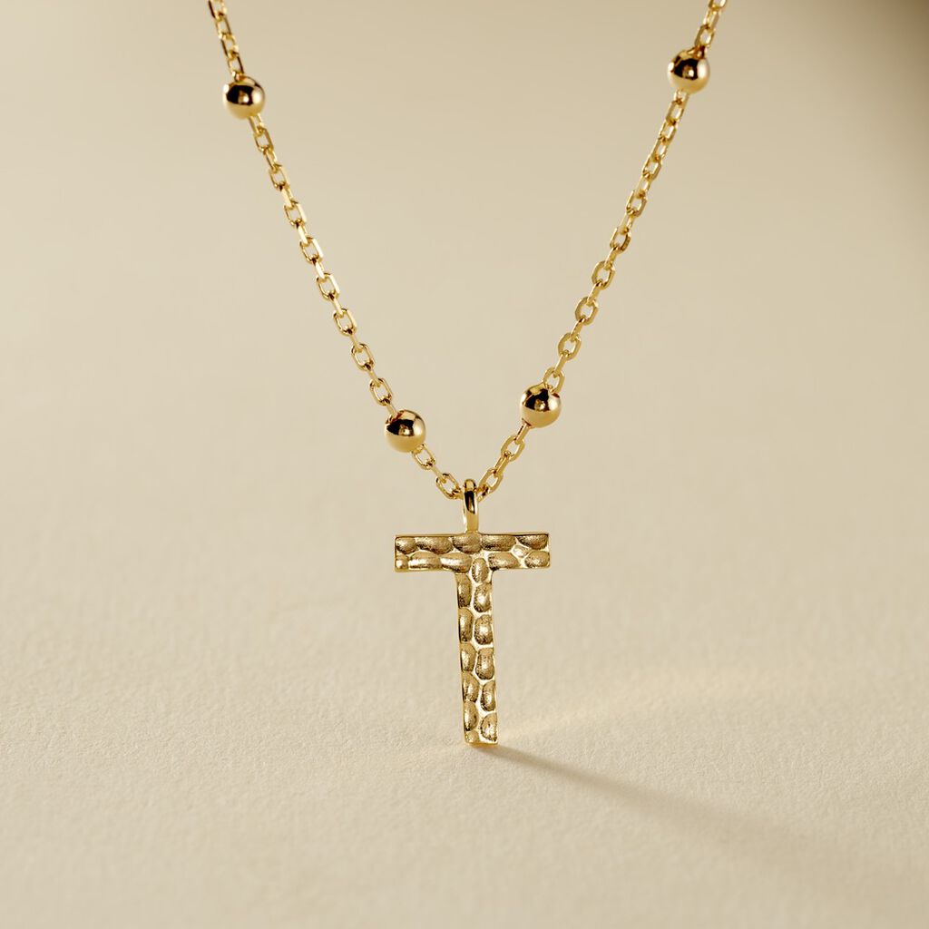 Collier Plaqu&eacute; Or Jaune Lettra - Bijoux sans pierre Femme | Histoire d&rsquo;Or