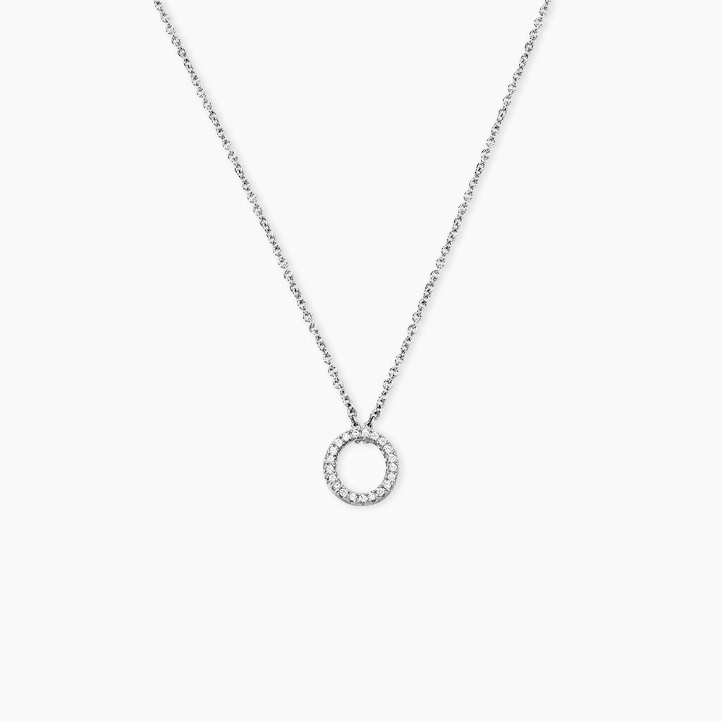 Collier Enorig Argent Blanc Oxyde De Zirconium - Colliers fantaisie Femme | Histoire d&rsquo;Or