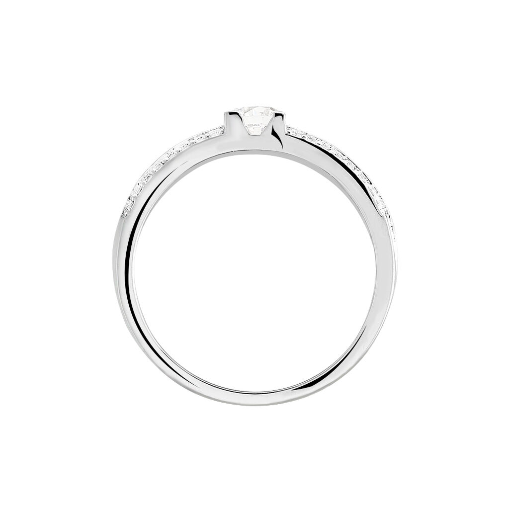 Bague Solitaire Maevane Argent Blanc Oxyde De Zirconium - Bagues solitaires Femme | Histoire d&rsquo;Or