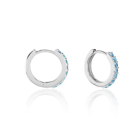 Créoles Rio Guanabara Argent Blanc Oxyde De Zirconium - Boucles d'oreilles créoles Femme | Histoire d’Or