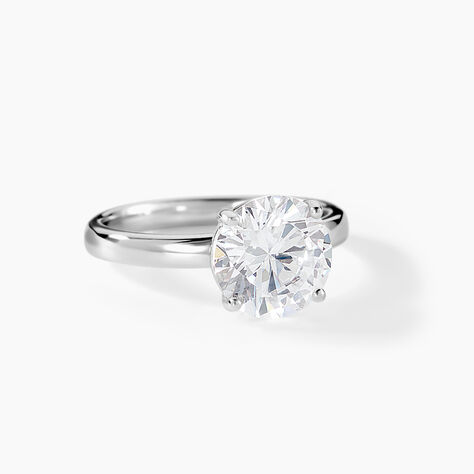 Bague Solitaire Stella Argent Blanc Oxyde De Zirconium - Bagues solitaires Femme | Histoire d&rsquo;Or
