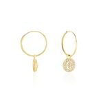 Cr&eacute;oles Lulu Or Jaune Oxyde - Boucles d'oreilles cr&eacute;oles Femme | Histoire d&rsquo;Or