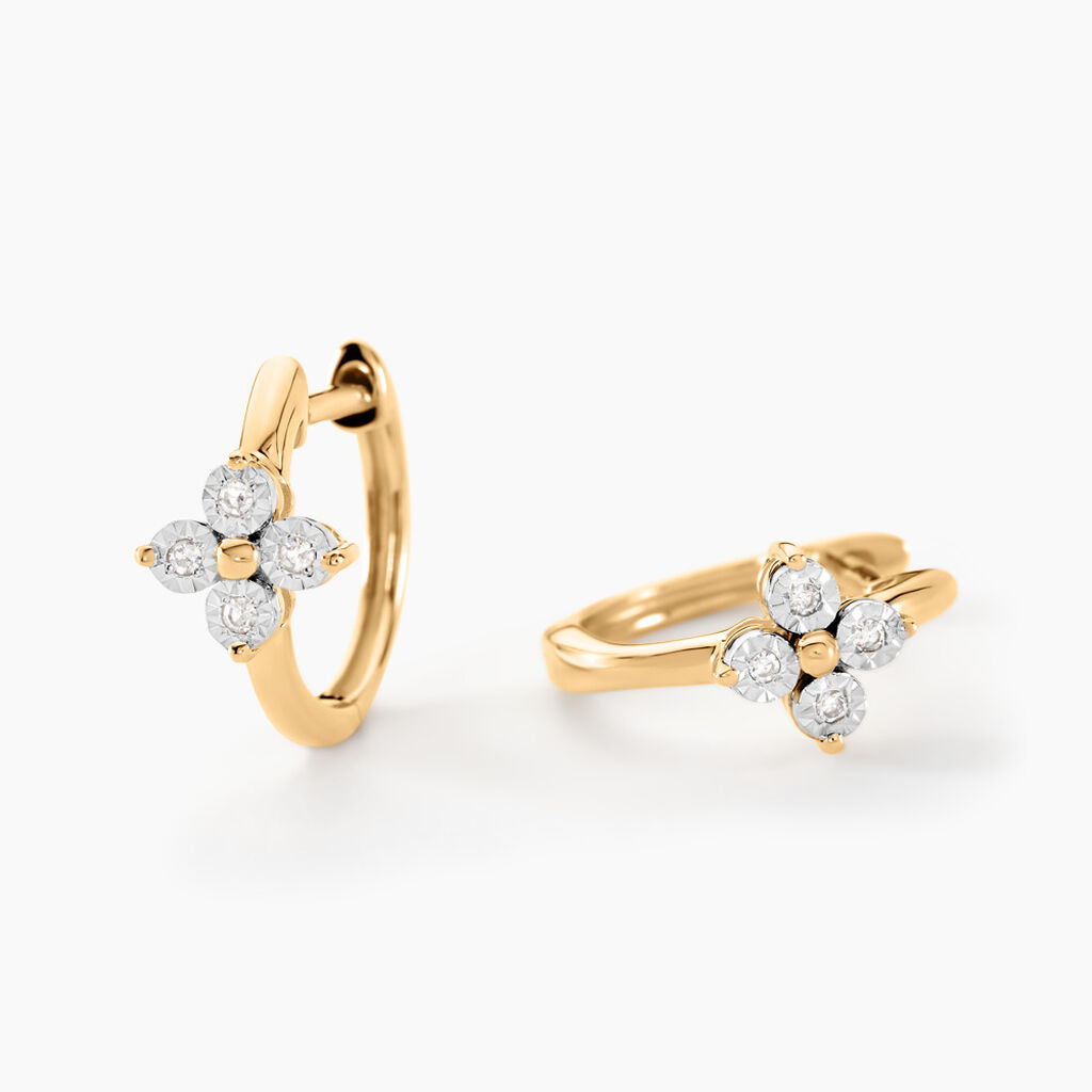 Créoles Eternal Spring Or Jaune Diamant