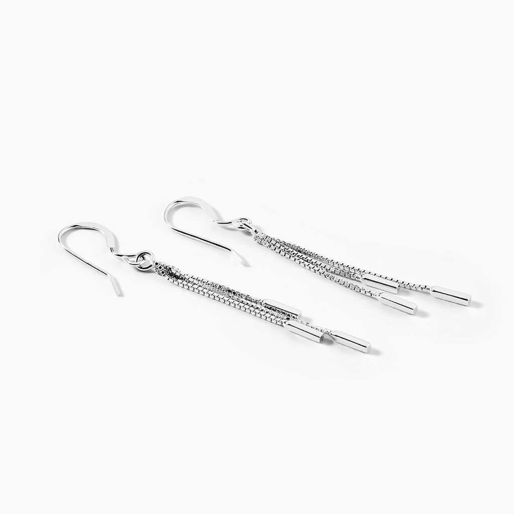 Boucles D'oreilles Pendantes Ginevra Argent Blanc - Boucles d'oreilles fantaisie Femme | Histoire d’Or