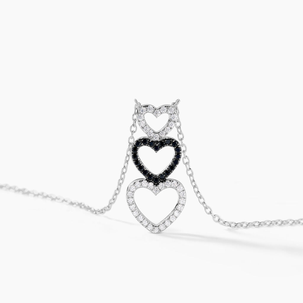 Collier Lio Argent Blanc Oxyde De Zirconium - F&ecirc;te des m&egrave;res Femme | Histoire d&rsquo;Or