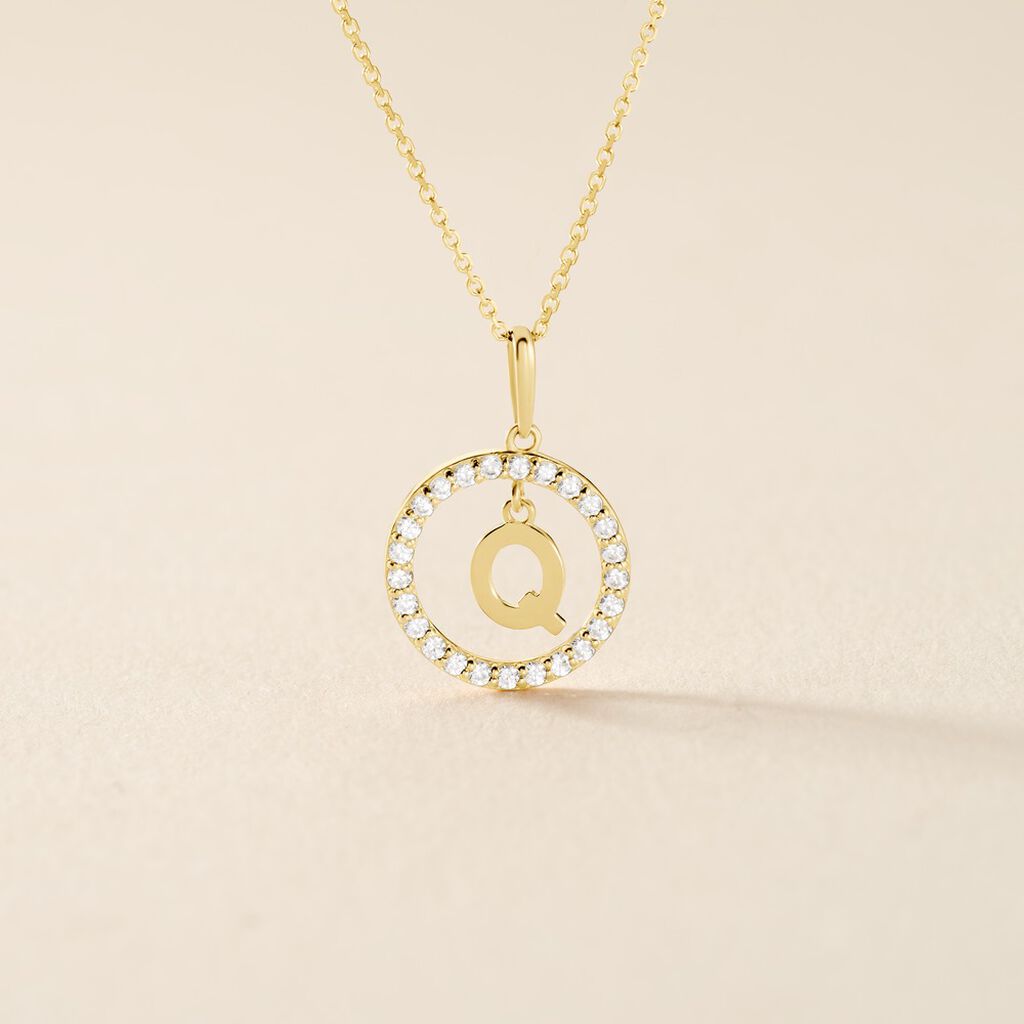 Pendentif Gabe Or Jaune Oxyde De Zirconium - Pendentifs Femme | Histoire d&rsquo;Or