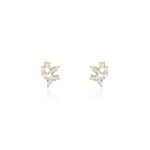 Boucles D'oreilles Puces Glorinda Or Jaune Oxyde De Zirconium - Clous d'oreilles Femme | Histoire d&rsquo;Or