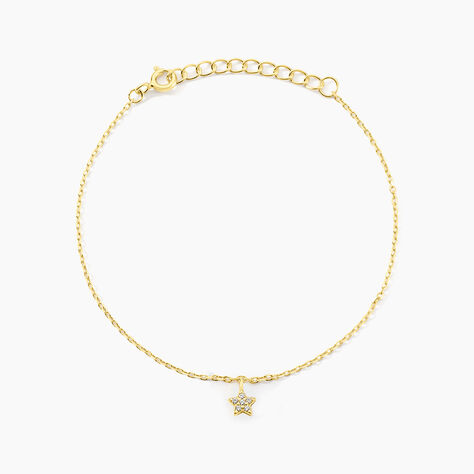 Bracelet Saya Argent Jaune Oxyde De Zirconium - Bracelets Femme | Histoire d&rsquo;Or