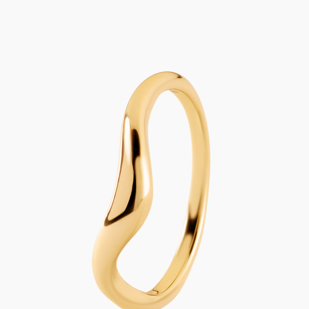 Bague Omega Argent Dor&eacute; A L'Or 750/1000 - Bagues fantaisie Femme | Histoire d&rsquo;Or
