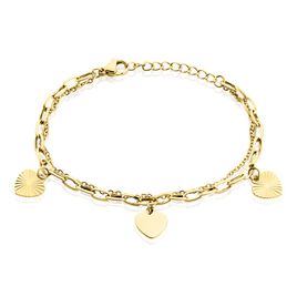 Bracelet Gayla Acier Doré - Bracelets Coeur Femme | Histoire d’Or