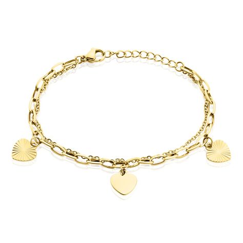 Bracelet Gayla Acier Doré - Bracelets Coeur Femme | Histoire d’Or