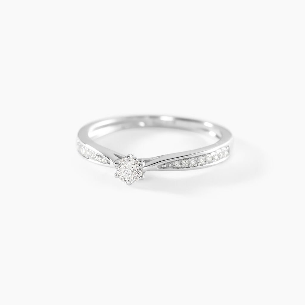 Bague Solitaire Symphonie Or Blanc Diamant - Bagues solitaires Femme | Histoire d&rsquo;Or