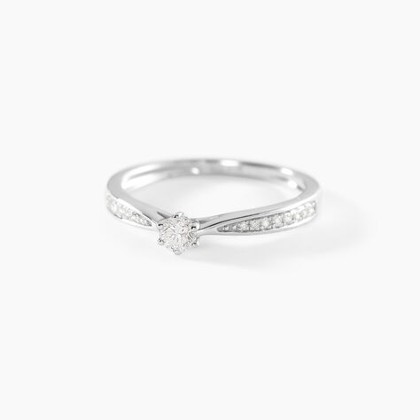 Bague Solitaire Symphonie Or Blanc Diamant - Bagues solitaires Femme | Histoire d&rsquo;Or
