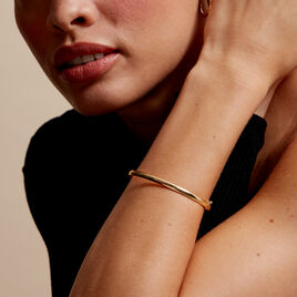 Bracelet Jonc Cynthia Fil Plat Lisse Or Jaune - Bracelets joncs Femme | Histoire d’Or