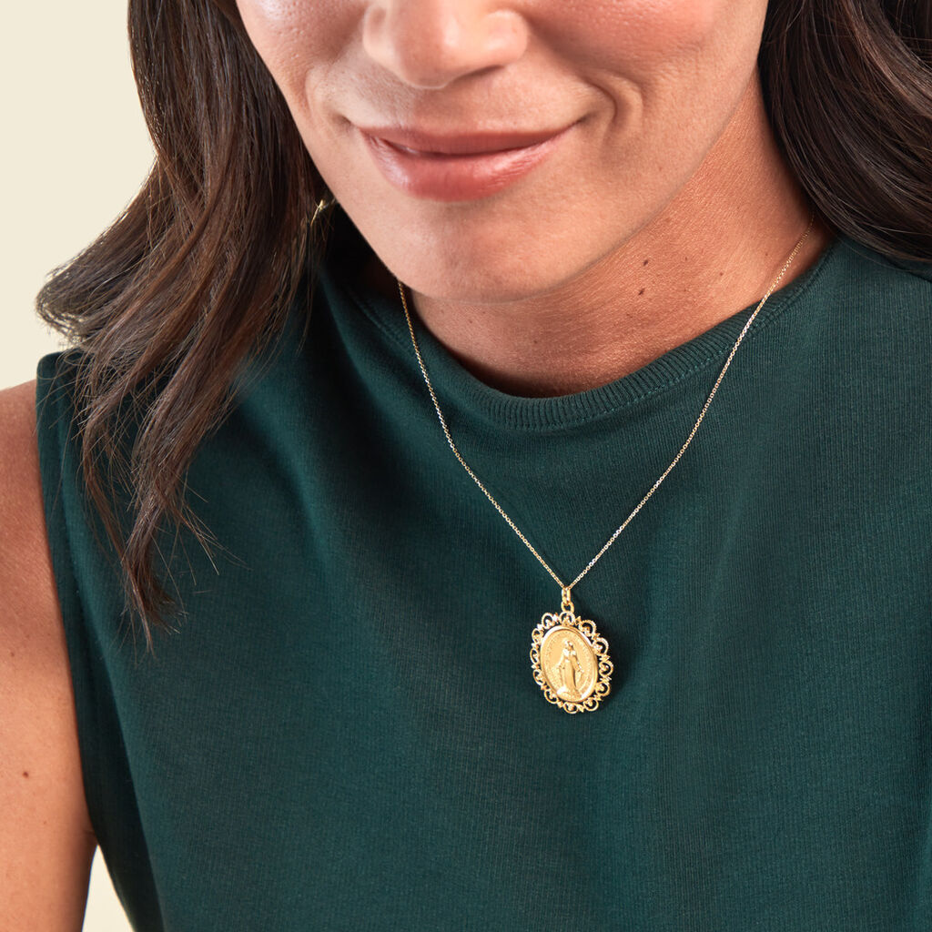 Pendentif Santo Or Jaune - Pendentifs Baptême Famille | Histoire d’Or