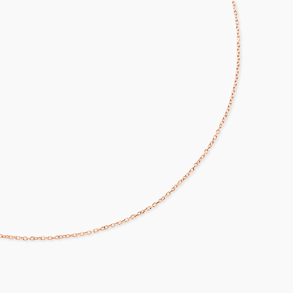 Cha&icirc;ne Igoa Maille For&ccedil;at Diamantee Or Rose - Chaines Femme | Histoire d&rsquo;Or