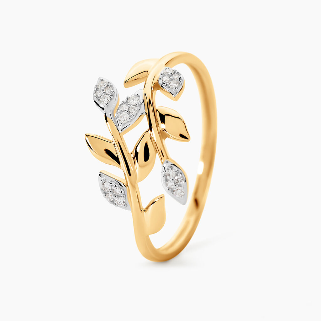 Bague Emelyne Or Jaune Diamant - Bagues avec pierre Femme | Histoire d&rsquo;Or