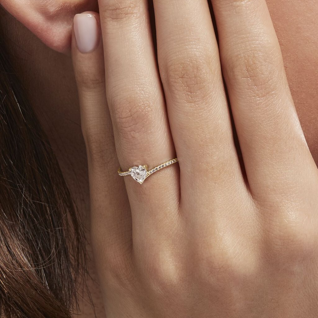 Bague Solitaire Or Jaune Sabeen Oxyde De Zirconium - Bagues solitaires Femme | Histoire d’Or