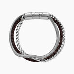 Bracelet Sohan Acier Blanc - Bracelets cordon Homme | Histoire d&rsquo;Or