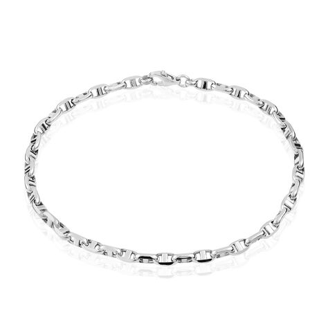 Bracelet Carlo Maille Marine Ronde Or Blanc - Bracelets chaîne Homme | Histoire d’Or