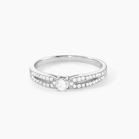 Bague Solitaire Katalina Or Blanc Diamant - Bagues solitaires Femme | Histoire d&rsquo;Or