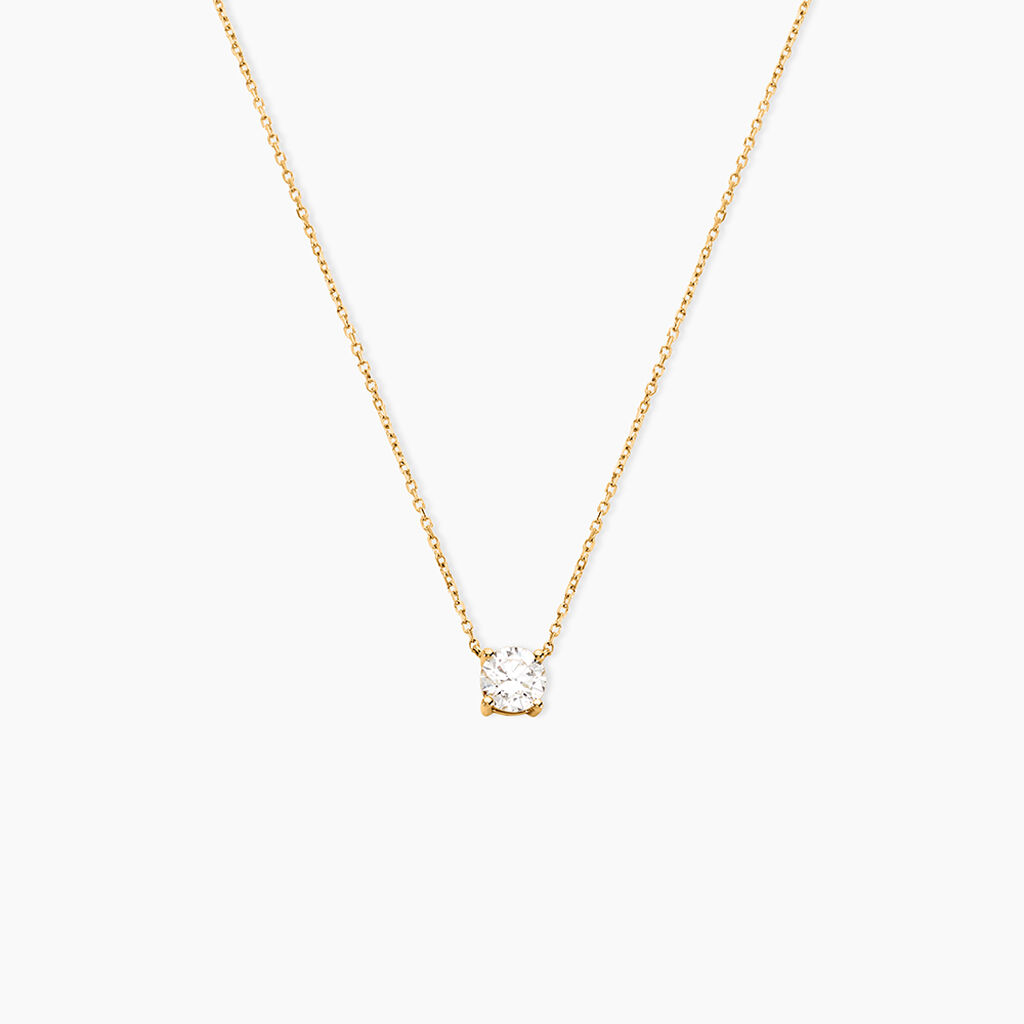 Collier Aphrodite Or Jaune Diamant Synthetique - Colliers Femme | Histoire d’Or
