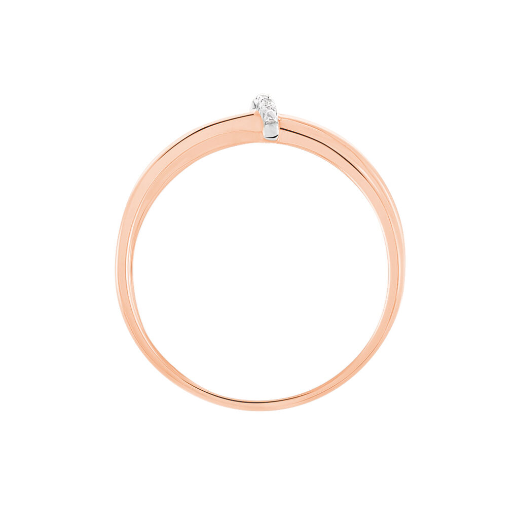 Bague Ilvia Or Rose Diamant - Bagues avec pierre Femme | Histoire d’Or