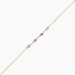 Bracelet Jardin Secret Or Jaune Am&eacute;thyste Oxyde De Zirconium - Bracelets Femme | Histoire d&rsquo;Or