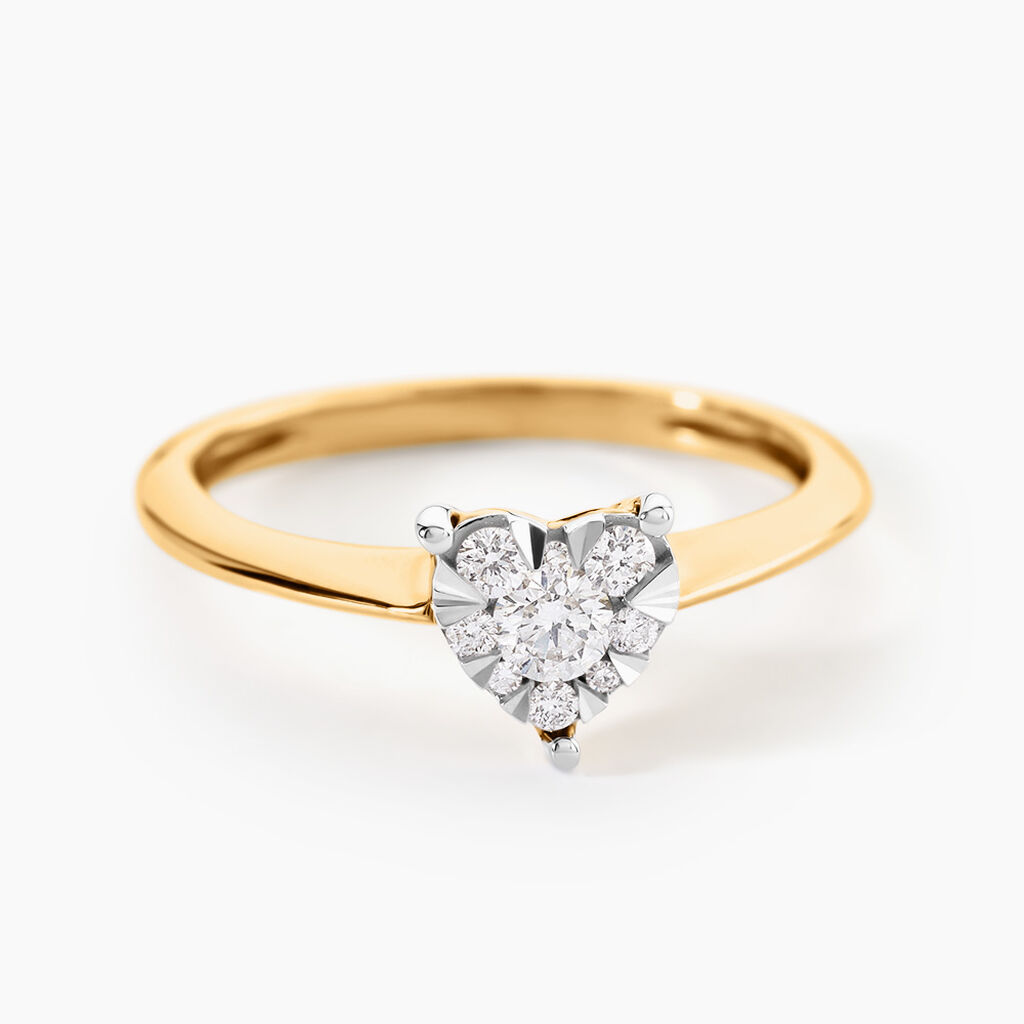 Bague Shalaine Or Jaune Diamant - Bagues avec pierre Femme | Histoire d&rsquo;Or
