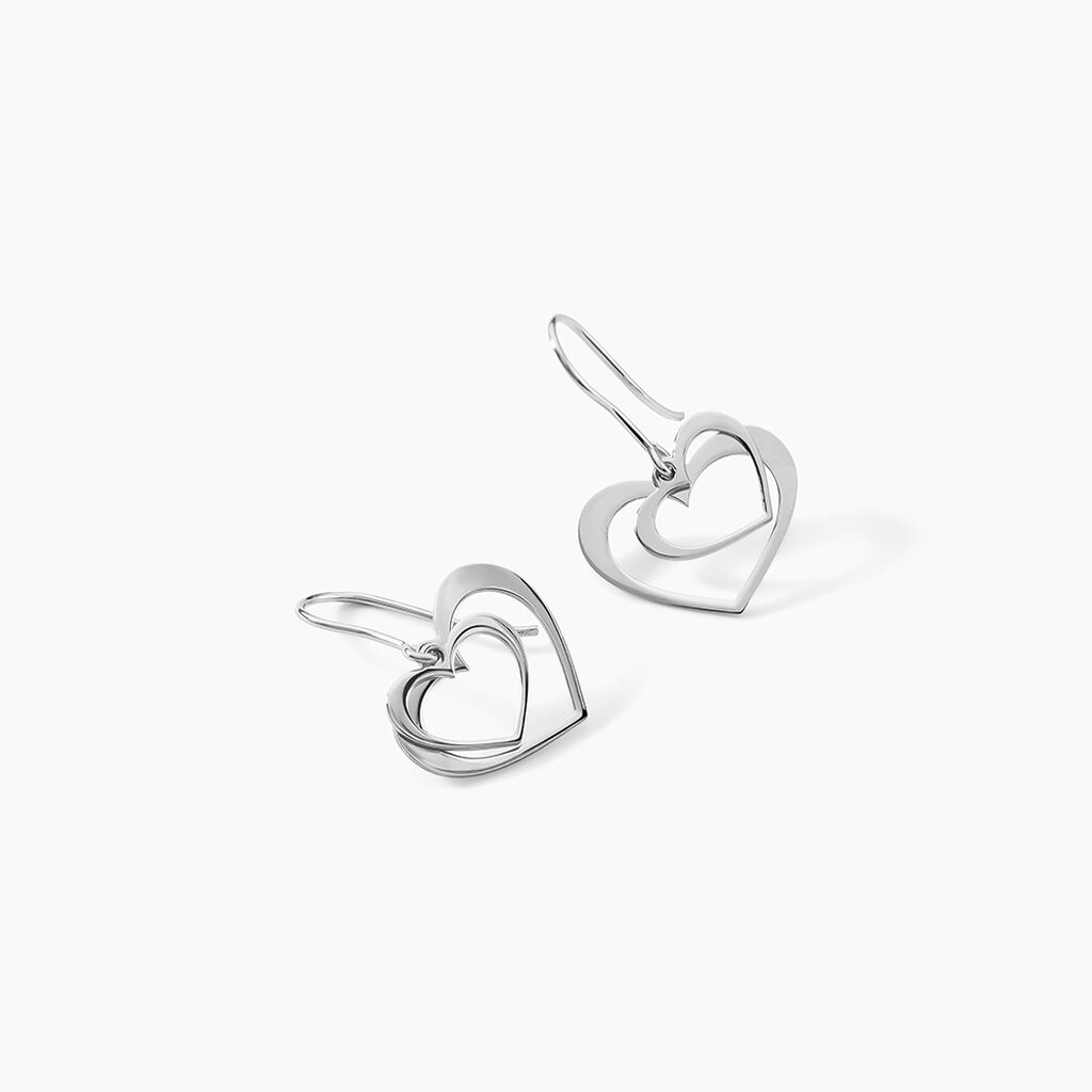 Boucles D'oreilles Pendantes Clarra Argent Blanc - Boucles d'oreilles fantaisie Femme | Histoire d’Or