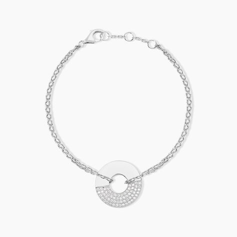Bracelet Th&eacute;mis Argent Blanc Oxyde De Zirconium - Bracelets Femme | Histoire d&rsquo;Or