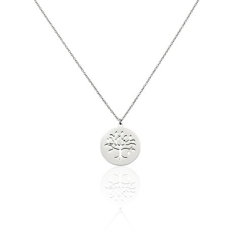 Collier Acier Blanc Ganet - Colliers Arbre de vie Femme | Histoire d’Or