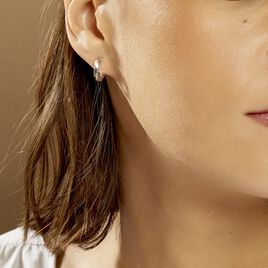 Créoles Argent Blanc Diane - Boucles d'oreilles créoles Femme | Histoire d’Or