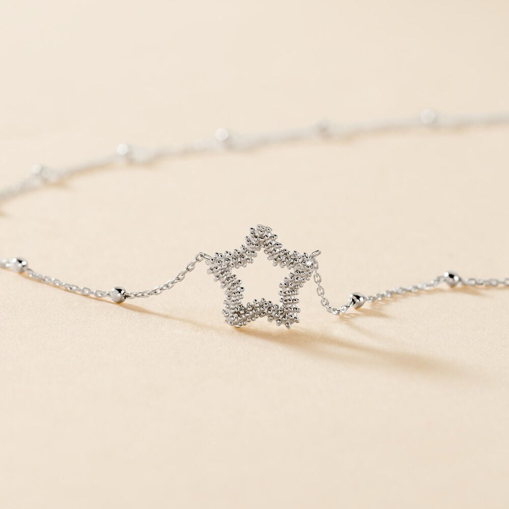 Collier Aella Argent Blanc - Colliers fantaisie Femme | Histoire d&rsquo;Or